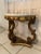 Hollywood Regency Antique Marble Top Demilune Accent Table For Sale - Image 3 of 11