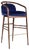 Essex Blue Velvet Bar Stool by Javier Gomez For Sale