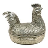 Arthur Court Aluminum Rooster Covered Serving Dish / Casserole Dish / Arthur Court Designs ©1976 For Sale
