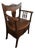 Late 19th Century American Quarter-Sawn Golden Oak Gothic Revival Throne Chair With Storage For Sale