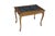 This French Provincial Louis XV style side table features a rectangular silhouette highlighted by a striking, inset black...