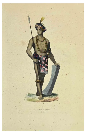 Auguste Wahlen, Harfur de Tondano, Lithograph, 1844
