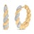 Contemporary Gold Vermeil 1/10 Cttw Diamond Bold Rope Hoop Earrings, Pair For Sale - Image 3 of 4