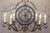 French Mid 20th Century French Wrought Iron Six-Light Clock Face Chandelier with Scrolling Arms For Sale - Image 3 of 10