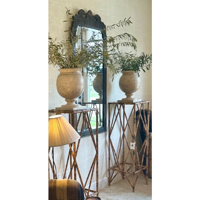 Late 19th Century Antique Late 19th Century Japanned Mirror For Sale - Image 5 of 13