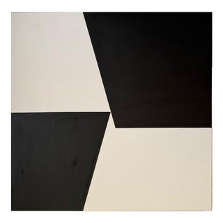 Mid-Century Raymond MacNahon Abstract Hard-Edge Painting For Sale