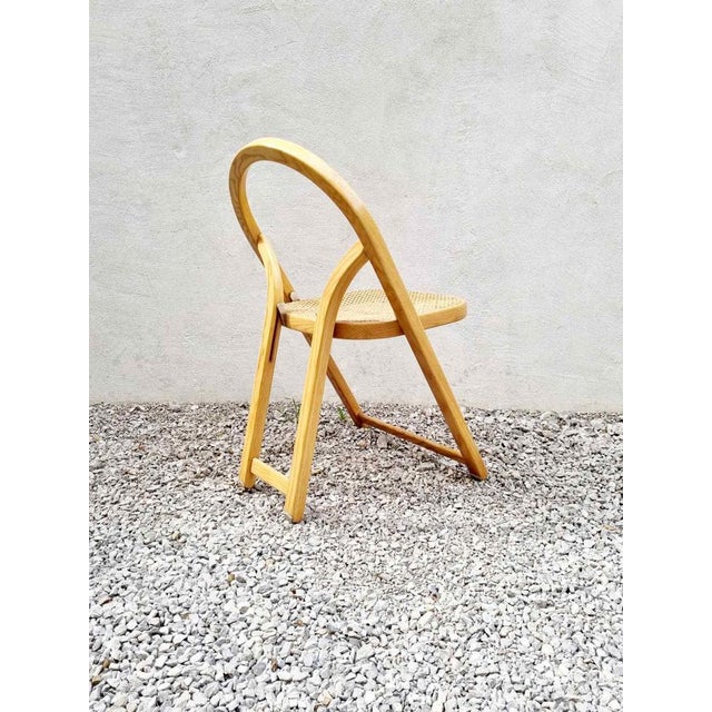 Brown Mid-Century Italian Arca Folding Chair by Gigi Sabadin for Crassevig, Italy, 1970s For Sale - Image 8 of 14
