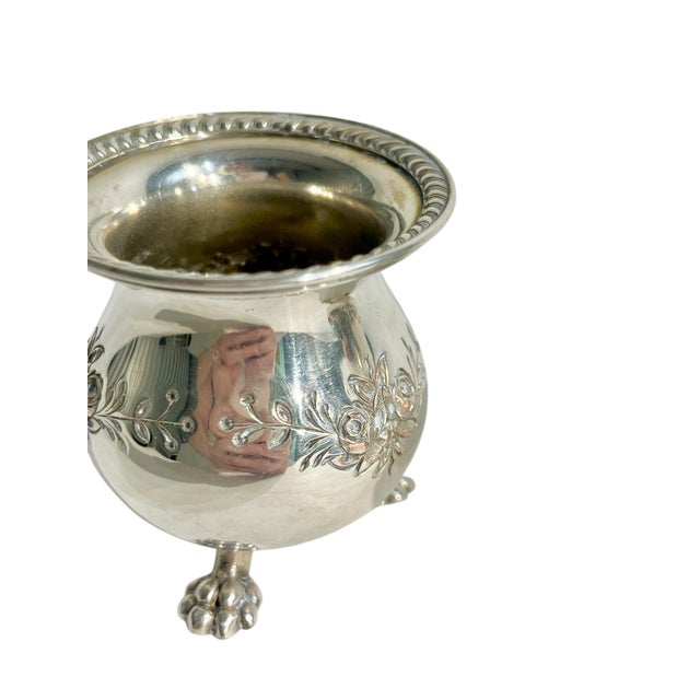 Pair Silver Plate Hand Chased Matchstick Holders For Sale - Image 11 of 12