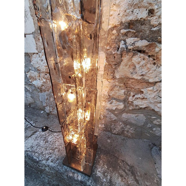 Metal LT379 Floor Lamp in Murano Glass attributed to Carlo Nason for Mazzega, Italy, 1970s For Sale - Image 7 of 18