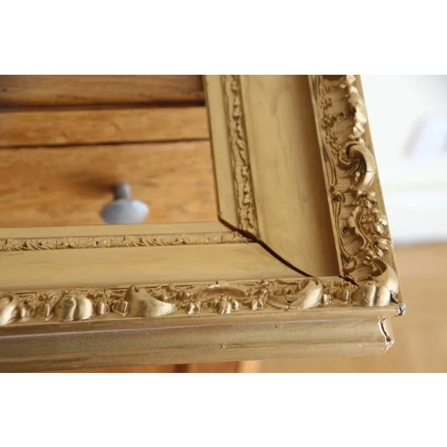 Giltwood Stucco Painting Frame, France, 1950s For Sale - Image 9 of 10