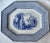 Ink Blue Antique Blue and White Transferware Ceramic Platter For Sale - Image 8 of 8