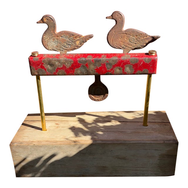 Early 20th Century Cast Iron Carnival Shooting Gallery Duck Targets For Sale