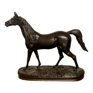 Mid-20th Century French Animalier Bronze Arabian Mare After Pierre-Jules Mêne (1810–1879)