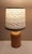 Wood Vintage Bedside Lamps with Yellow-Brown Yew Wood Base and Fabric Shade from Lamplove, 1980s, Set of 2 For Sale - Image 7 of 10