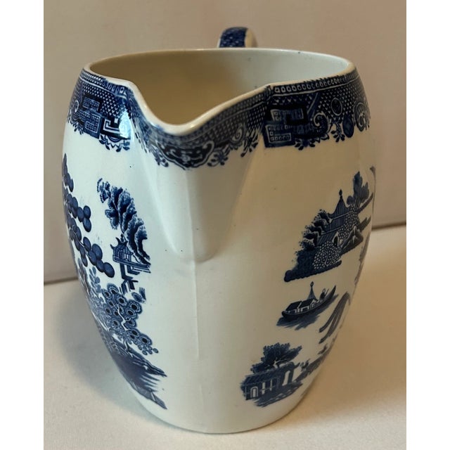 Early 20th Century Early 20th Century Blue Willow Transferware Water Pitcher for Johnson Bros For Sale - Image 5 of 10
