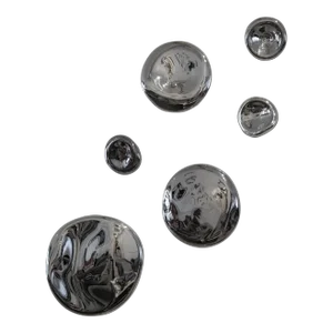 "Mercury Drops (Silver)" Blown Glass Fine Art Installation