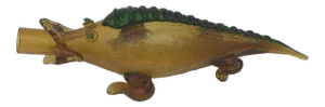 Italian Mid Century Blown Glass Alligator Wine Bottle