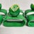 Late 20th Century Vintage Lacquered Hand-Painted Papier Mâche Lime Napkin Rings, Set of 6 For Sale - Image 5 of 14