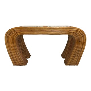 Modernist Style Rattan Console For Sale
