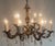 Vintage French Brass and Lead Crystal Chandelier, 1950s For Sale - Image 13 of 14