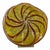 Large Mid-Century Modern Vintage Hand Blown Italian Glass Centerpiece Platter For Sale
