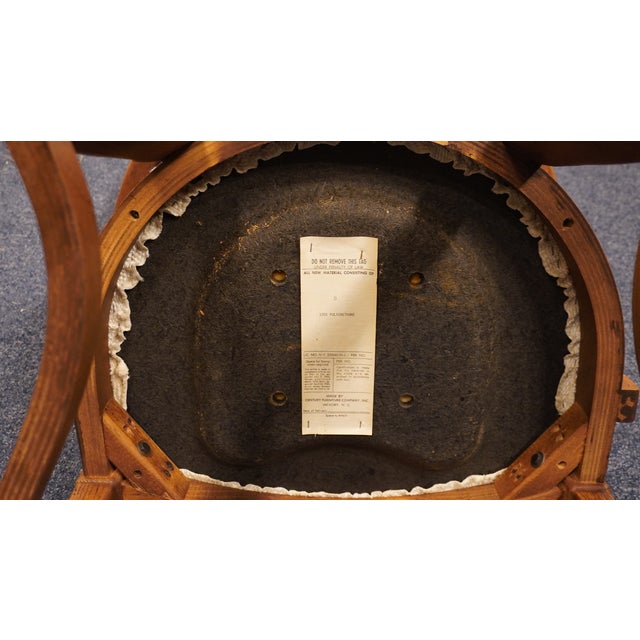 Century Furniture Solid Oak Rustic Country French Cane Back Dining Arm Chair For Sale - Image 9 of 10