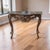 French Provincial Late 20th Century Sherrill Made in Italy Carved Wood & Marble Console Table For Sale - Image 3 of 10