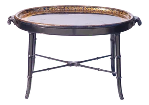 19th C. English Paper Mache Tray Table
