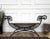 Italian Metal Iron Bench with Roll Arm, 1960s For Sale - Image 3 of 11