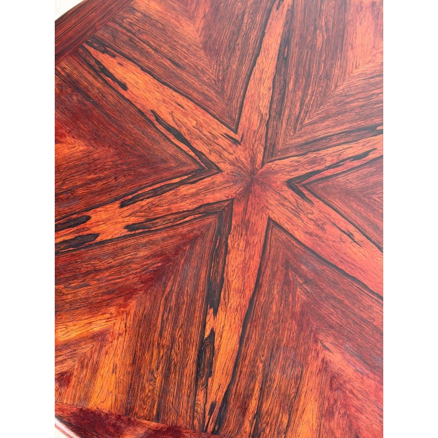 Mid 20th Century Danish Modern Rosewood Round Coffee Table in Style of h.w. Klein For Sale In Los Angeles - Image 6 of 8