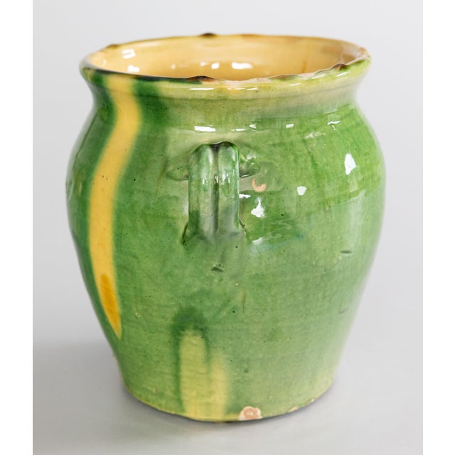 A superb 19th century French Provençal glazed terracotta confit pot / planter / urn / vase / cachepot / crock from...