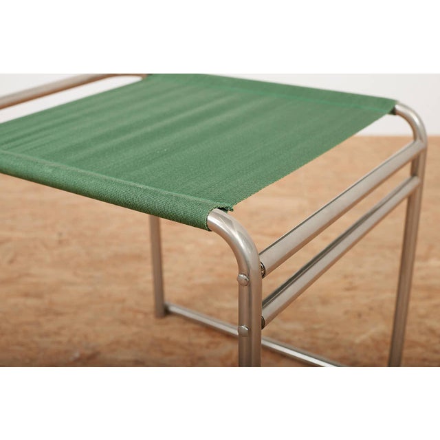 Green B5 / B40 Chair in Chrome-Plated Tubular Steel with Green Fabric Seat by Marcel Breuer for Tecta, 1980s For Sale - Image 8 of 14