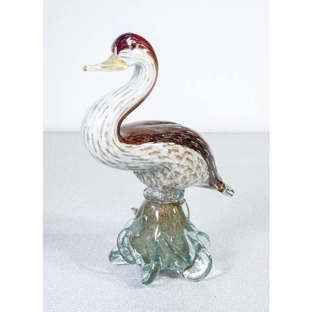 Murano polychrome blown glass duck sculpture. Italy origin Murano, Italy model duck materials blown glass polychrome...