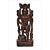 Far Pavilions Eclectic Wooden Carved Tall Traditional Musician Statue | Solid Wood Woman Sculpture | Distressed Painted Figurine | Indian Deity Statue For Sale - Image 4 of 4