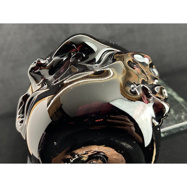 Glass Signed Studio Art Glass Bowl, Robert Naess 1979 #130 For Sale - Image 7 of 8