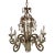 Vintage 1980s Massive 5 Arm 6 Lite Ornate Beaded Tole Chandelier For Sale