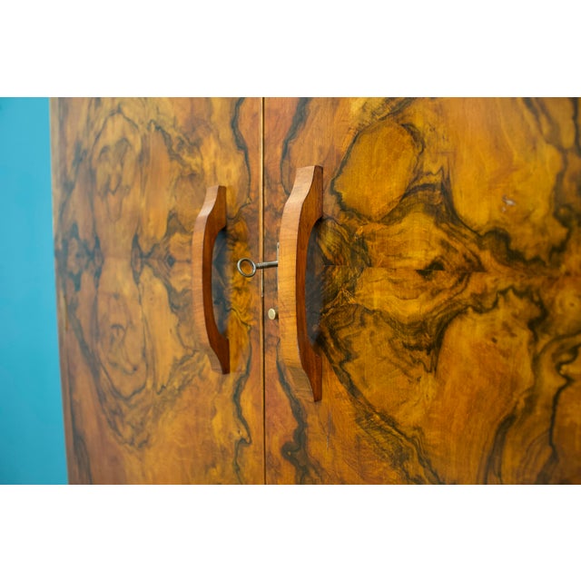 Vintage Art Deco Burr Walnut Wardrobe, 1930s For Sale - Image 6 of 9
