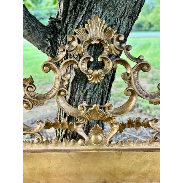 1950s Mid Century Italian Hollywood Regency Gilt Metal King Headboard. For Sale In Louisville - Image 6 of 10
