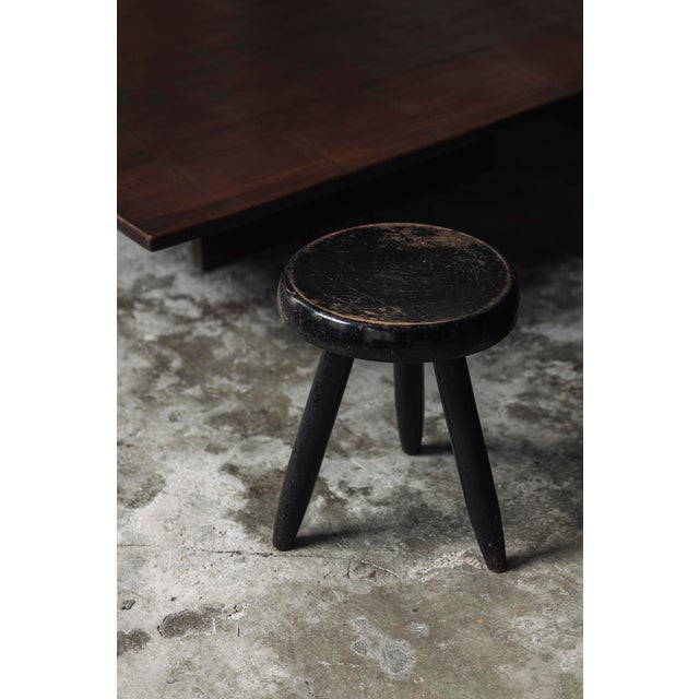 Vintage French High Berger Stool by Charlotte Perriand, 1950s For Sale - Image 15 of 16