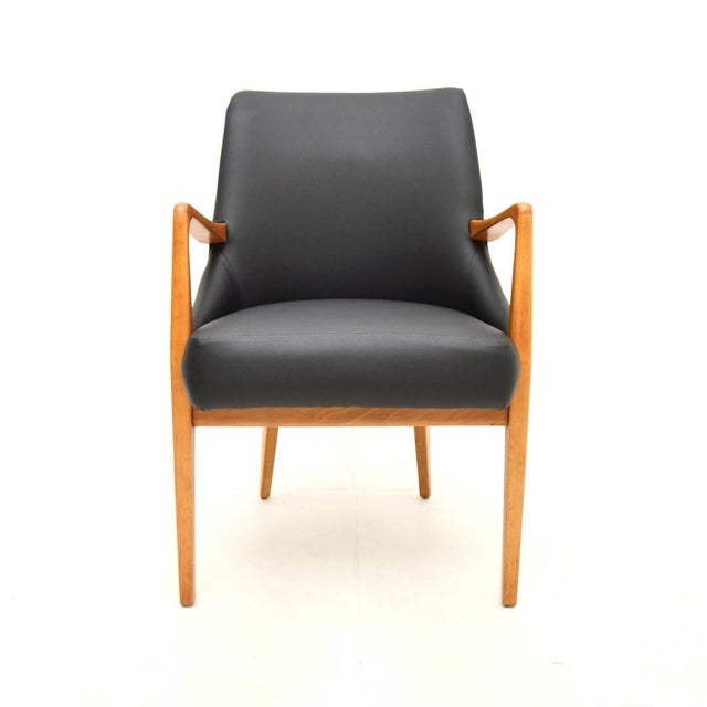 A very stylish and extremely comfortable vintage Danish desk chair / armchair. This was made in Denmark, it dates from the...