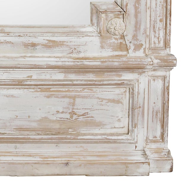 Monumental Painted Trumeau Mirror For Sale - Image 4 of 6