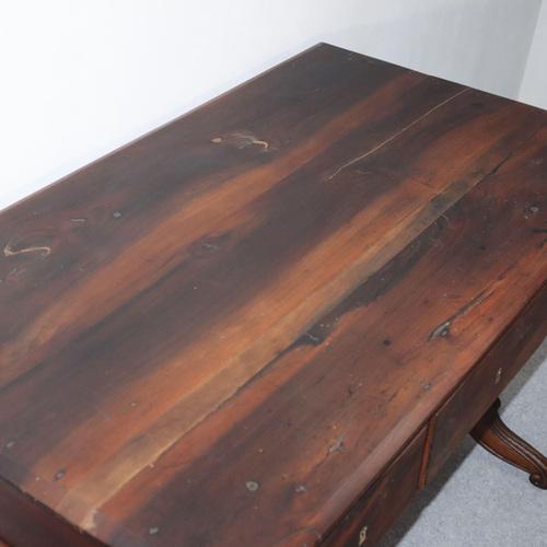 Louis Philippe Writing Desk in Walnut, 1880s For Sale - Image 4 of 6