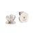 Modern 1ctw Diamond Halo Stud Earrings, 14k White Gold, Length 7.8 Mm For Sale - Image 3 of 3