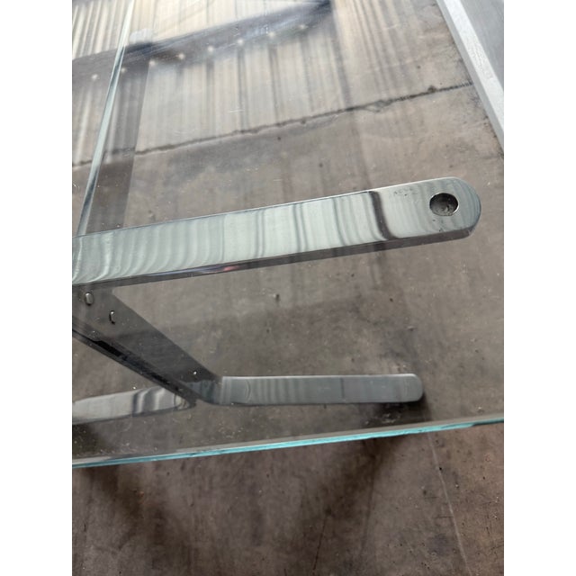 Silver Italian Chrome Coffee Table Joker Attributed to Olivier Mourgue for Airborne 60s For Sale - Image 8 of 10