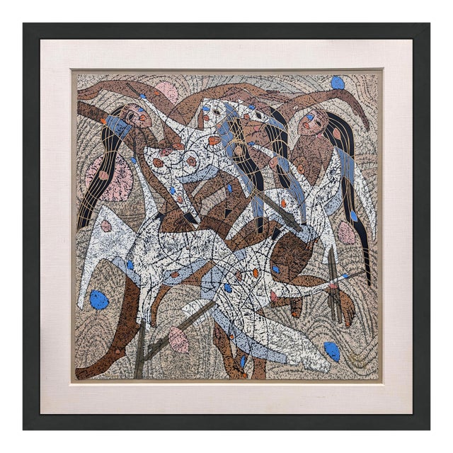 Jiang Tiefeng, Flight (Custom Framed Hand Signed Serigraph), 1986 For Sale