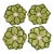 Vintage Mid-Century Modern Ambiance Daffodils Sculptural Green Charger Plates- Set 4 For Sale