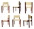 Chairs in Iroko Wood and Faux Leather attributed to Biosca, 1960s, Set of 6 For Sale