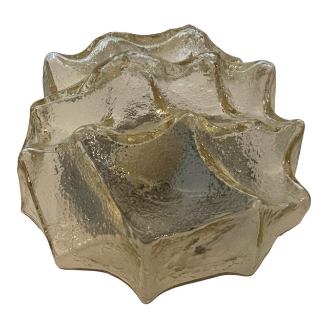 Vintage Mazzega Murano Glass Light Fixture - Flushmount For Sale - Image 11 of 12