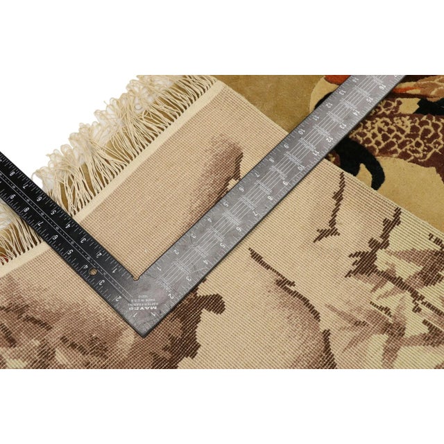 Antique Chinese Pictorial Rug Tapestry With Traditional Crane Design - 02'00 X 04'01 For Sale In Dallas - Image 6 of 10