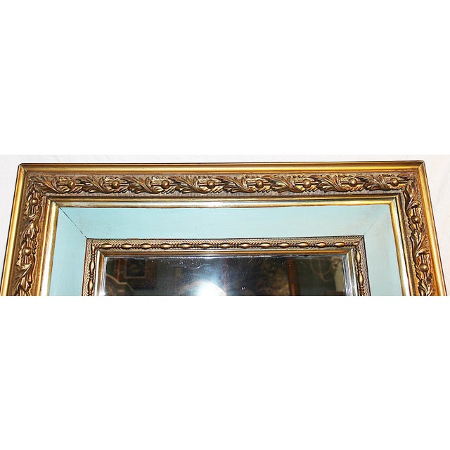 Contemporary Gilt Gold Antique American Mirror For Sale - Image 3 of 7
